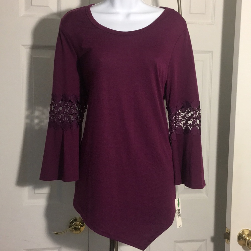 LAST CALL: New Directions - Plum Tunic Top - L